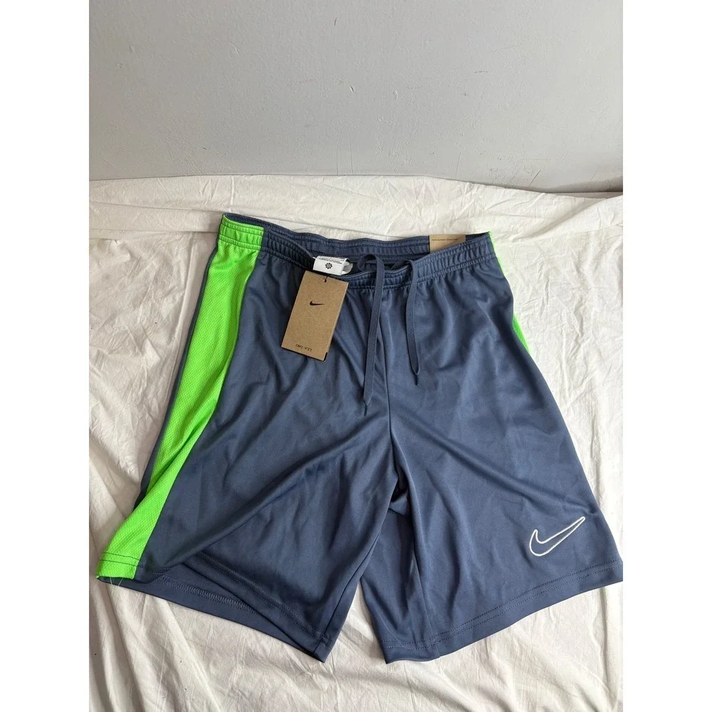 Nike Dri-FIT Slim Fit Men Gray Green Athletic Shorts Size S